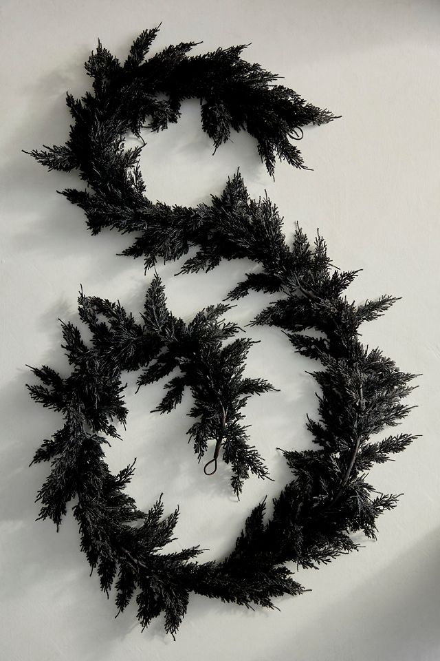 Faux Black Juniper Garland, 9’ #2