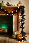 Faux Black Juniper Garland, 9’