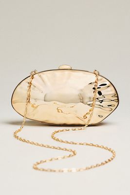Hammered Seashell Clutch