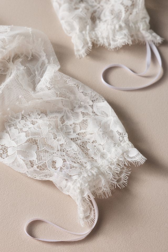 Pronovias Nelya Over the Elbow Lace Gloves #1
