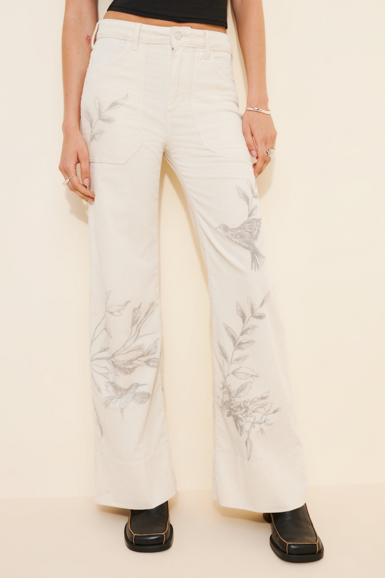 Pilcro The Rylan Relaxed High-Rise Flare Corduroy Jeans