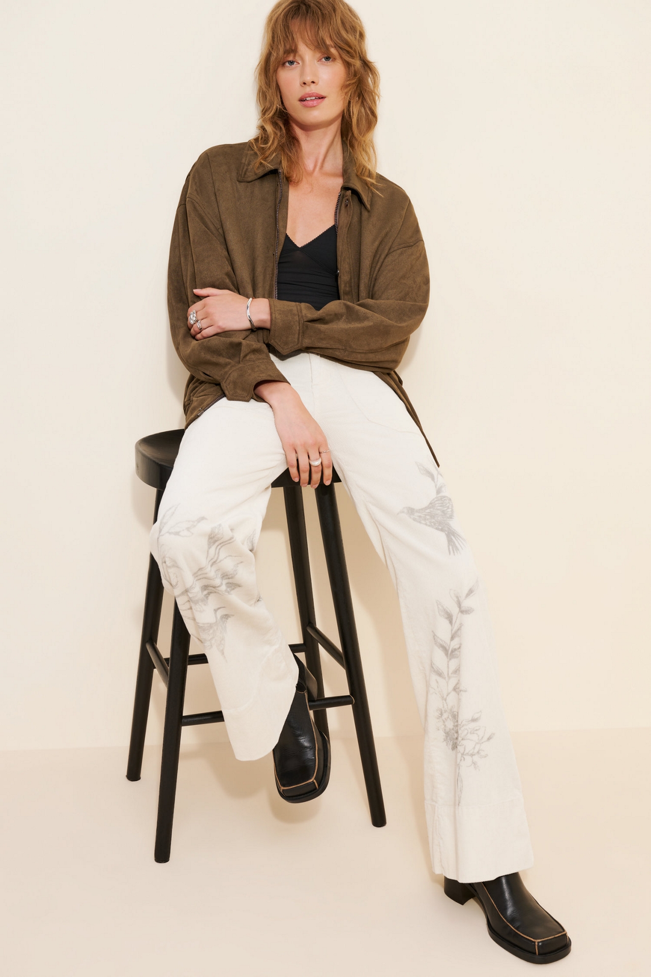 Pilcro The Rylan Relaxed High-Rise Flare Corduroy Jeans