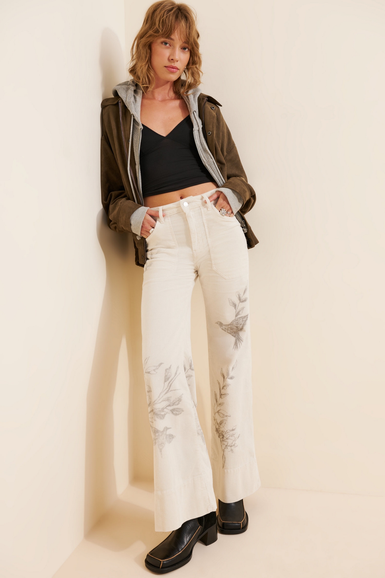 Pilcro The Rylan Relaxed High-Rise Flare Corduroy Jeans