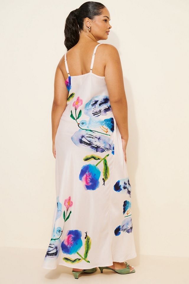 Yumi Kimura Printed Maxi Slip Dress | Anthropologie