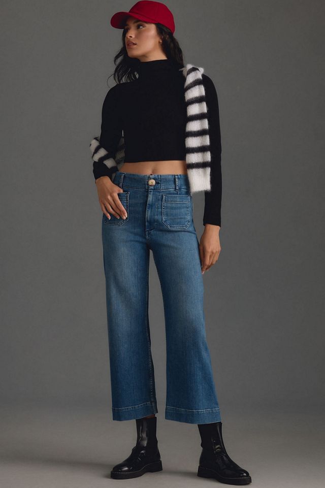 Maeve The Denim Colette Cropped Wide-Leg Jeans #3