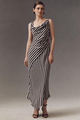 BHLDN Stripe Cowl-Neck Maxi Dress