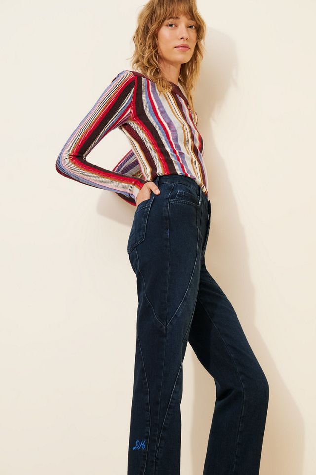 Damson Madder Harry Wavy Seam Jeans | Anthropologie