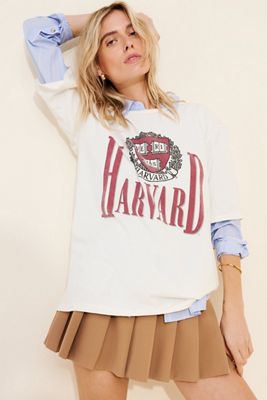 Original Retro Brand Harvard University Oversized Graphic Tee