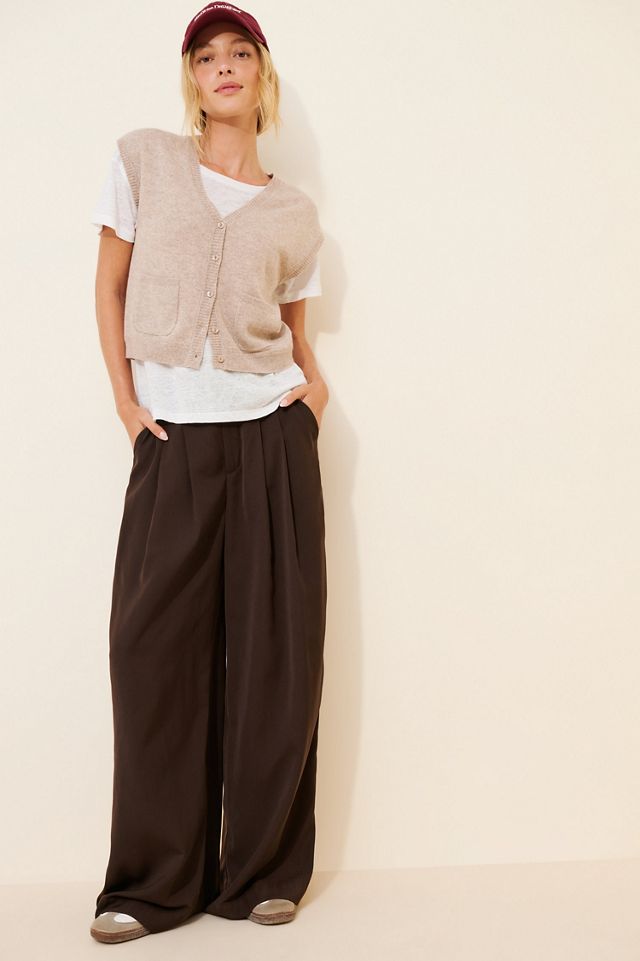 Maeve Cashmere V-Neck Cardigan Sweater Vest #2
