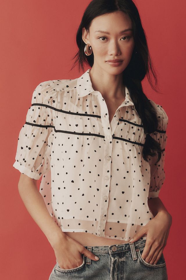 Maeve The Leandra Shirred Yoke Blouse | Anthropologie