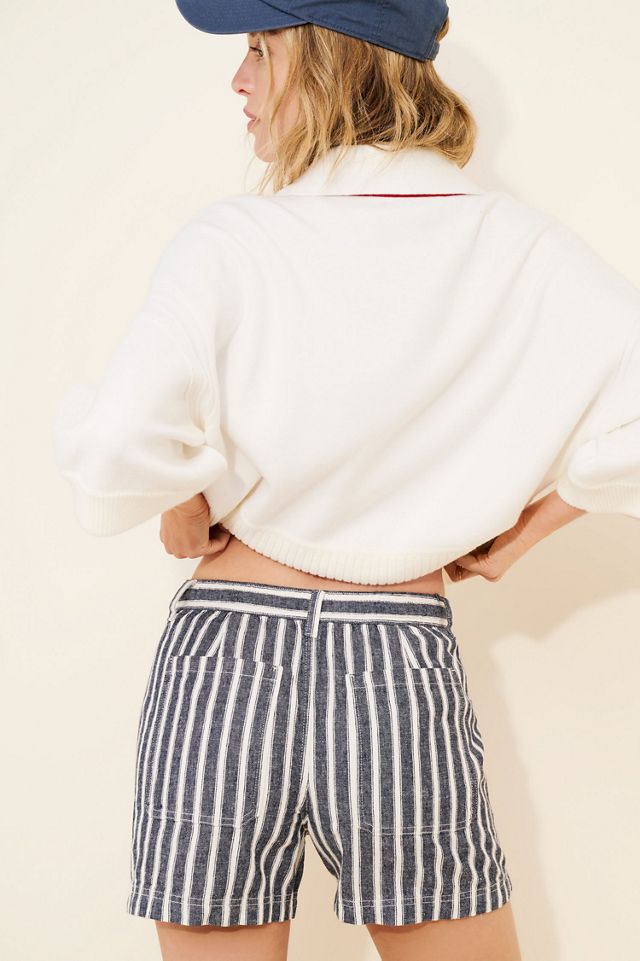 Madewell Utility Back Linen Blend Shorts | Anthropologie