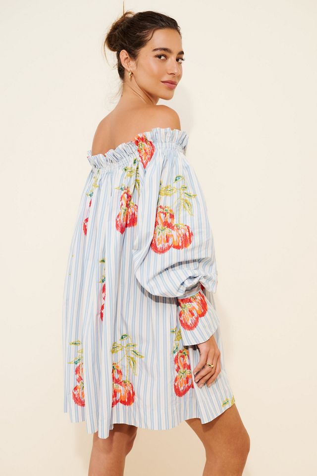 Essentiel Antwerp Embroidered Striped Mini Dress #1