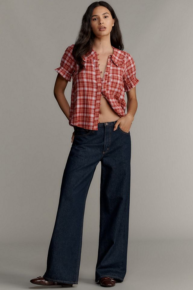 Pilcro The Keira Plaid Blouse #1