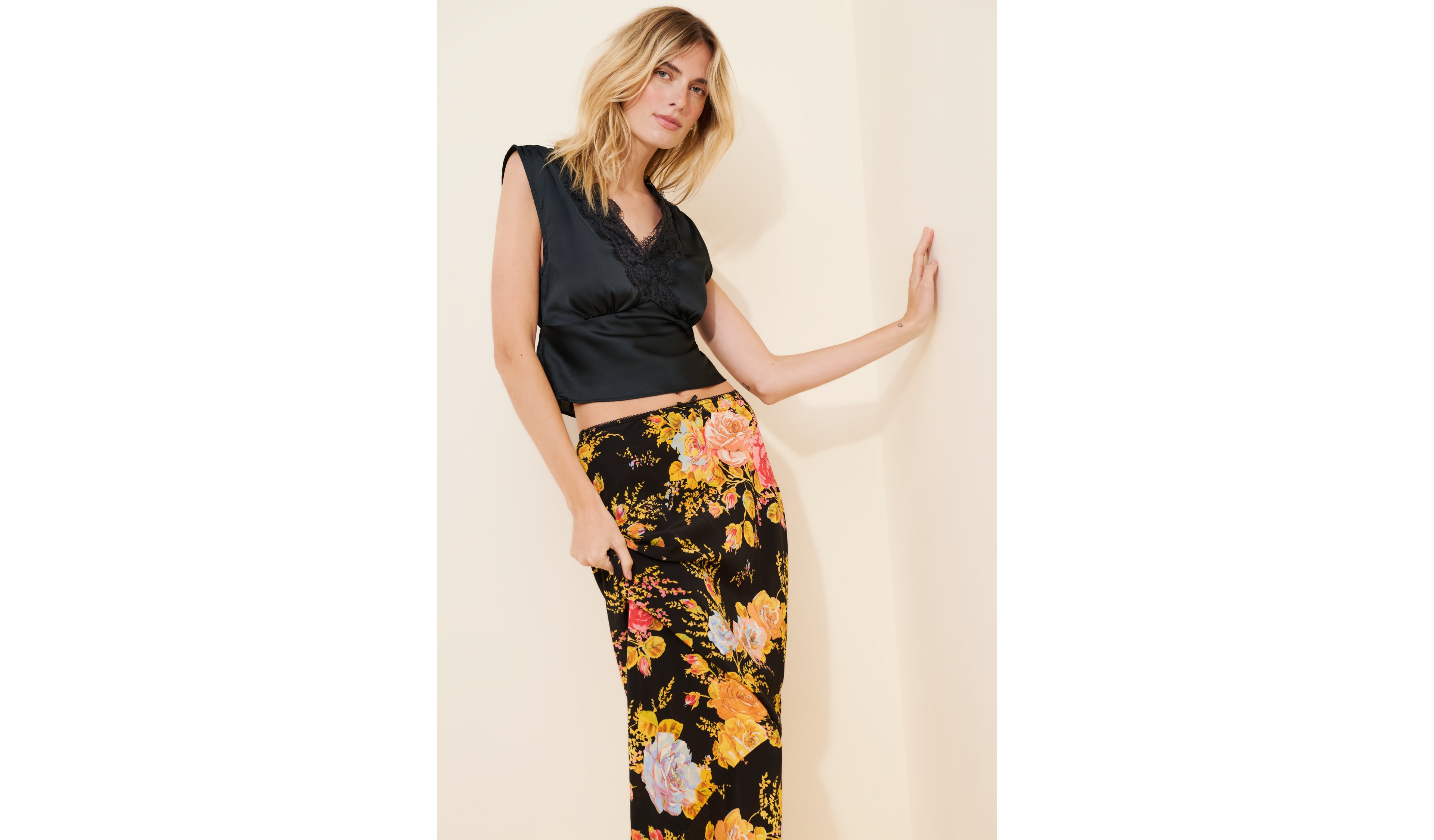 Never Fully Dressed Floral Dorris Midi Skirt