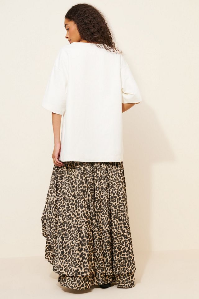 oversized t shirt dress anthropologie Maeve Short Sleeve Twofer Oversized Tee Maxi Dress