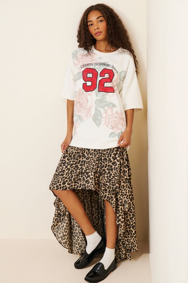 Maeve Short Sleeve Twofer Oversized Tee Maxi Dress #3