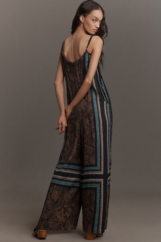 Printed Wide-Leg Jumpsuit #3