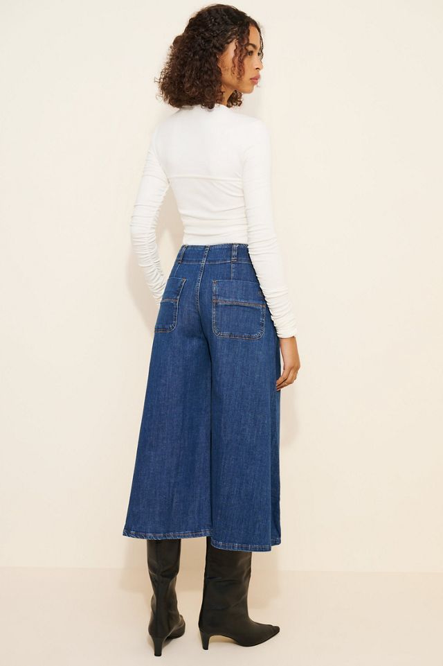Pilcro Skirty High-Rise Crop Wide-Leg Jeans #3