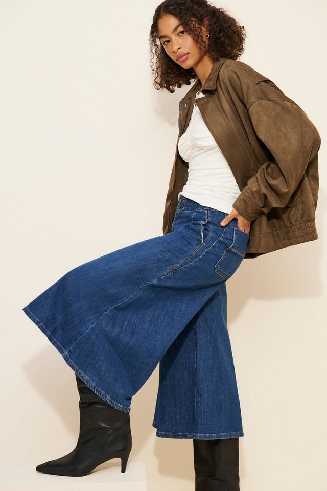 Pilcro Skirty High-Rise Crop Wide-Leg Jeans #4