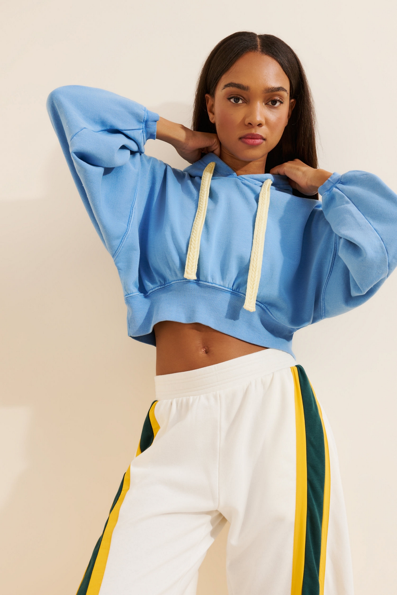 Daily Practice by Anthropologie Drawstring Cropped Hoodie