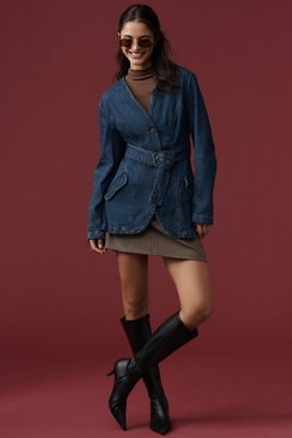 Belted Denim Jacket