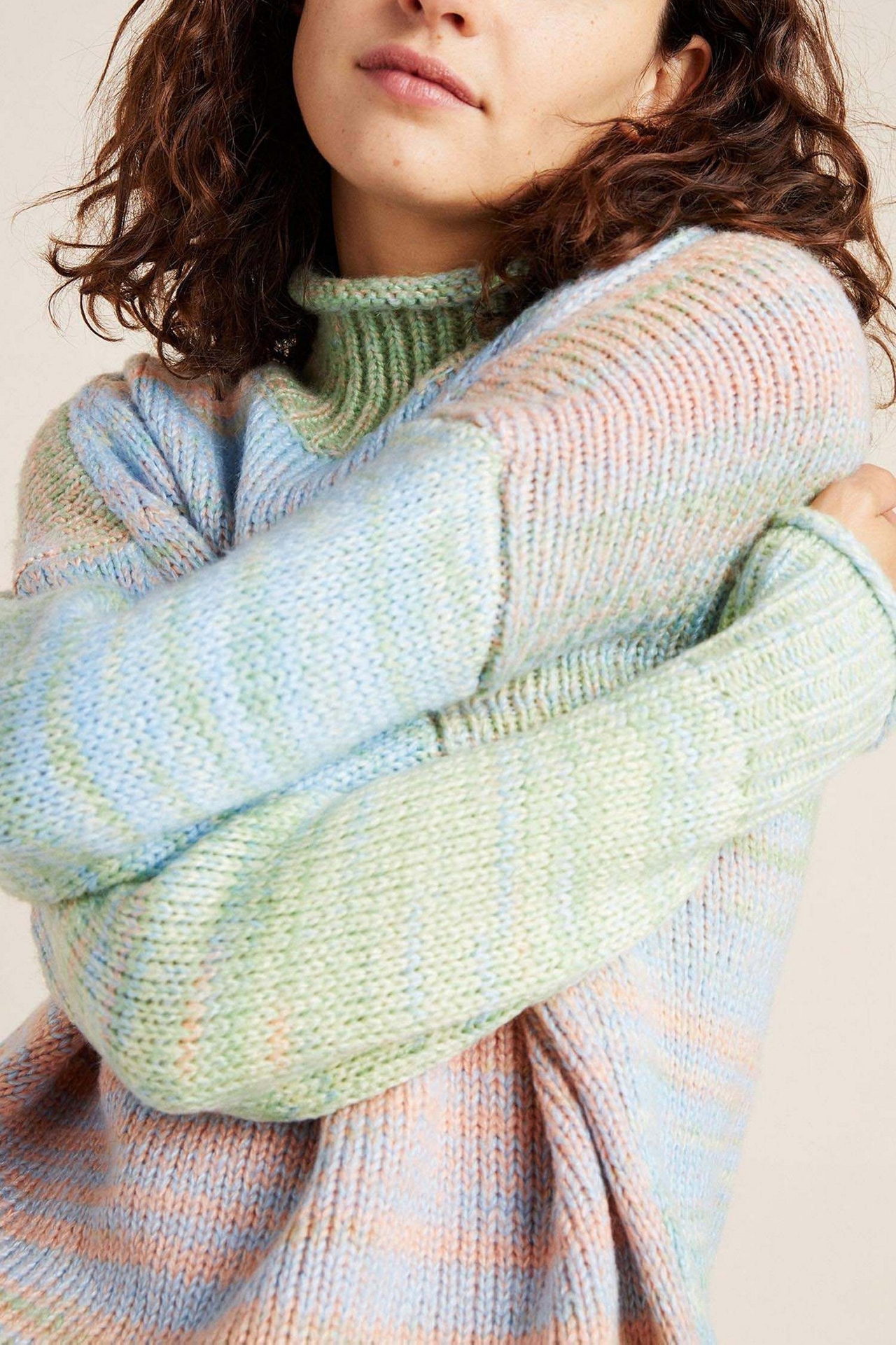 $525 Willa Space-Dyed Turtleneck Sweater