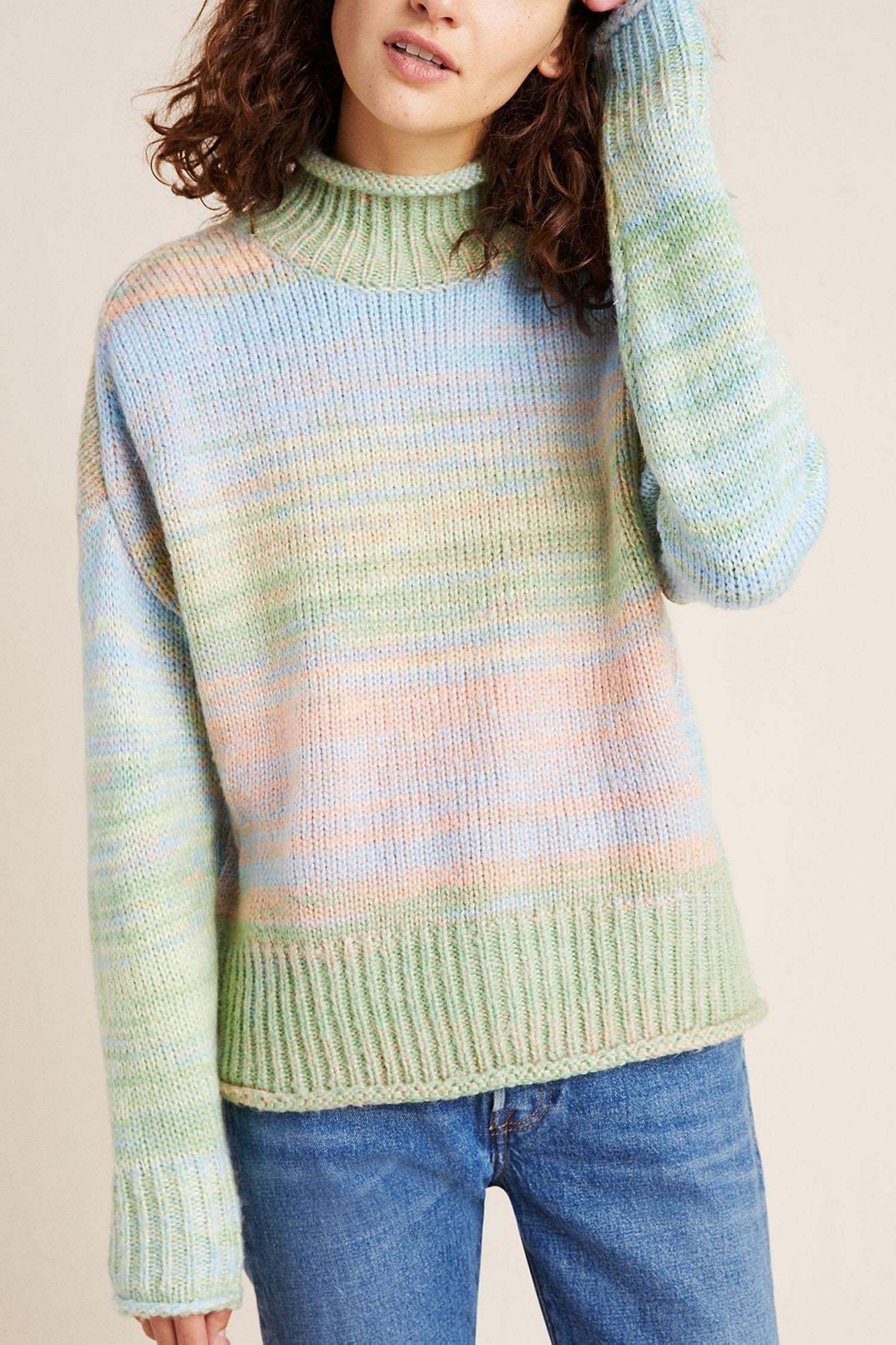 $525 Willa Space-Dyed Turtleneck Sweater
