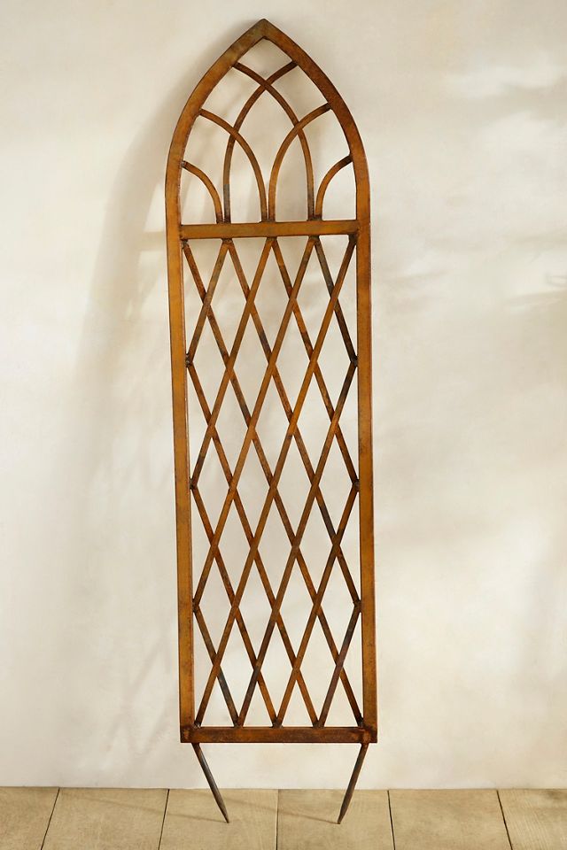 Rust Patina Gothic Arch Trellis #3
