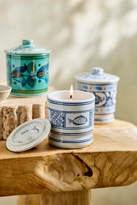 WAKS Grecian Ceramic Candle