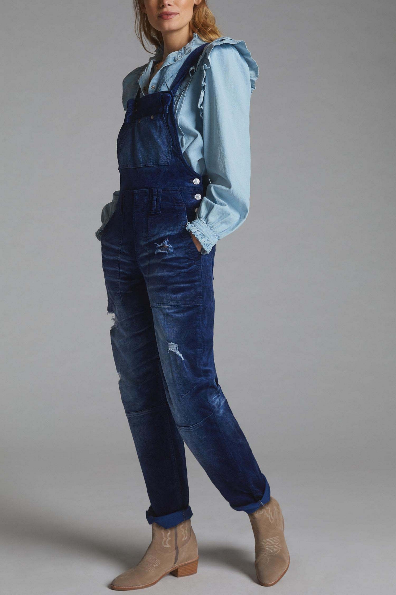 Pilcro The Wanderer Velvet Overalls