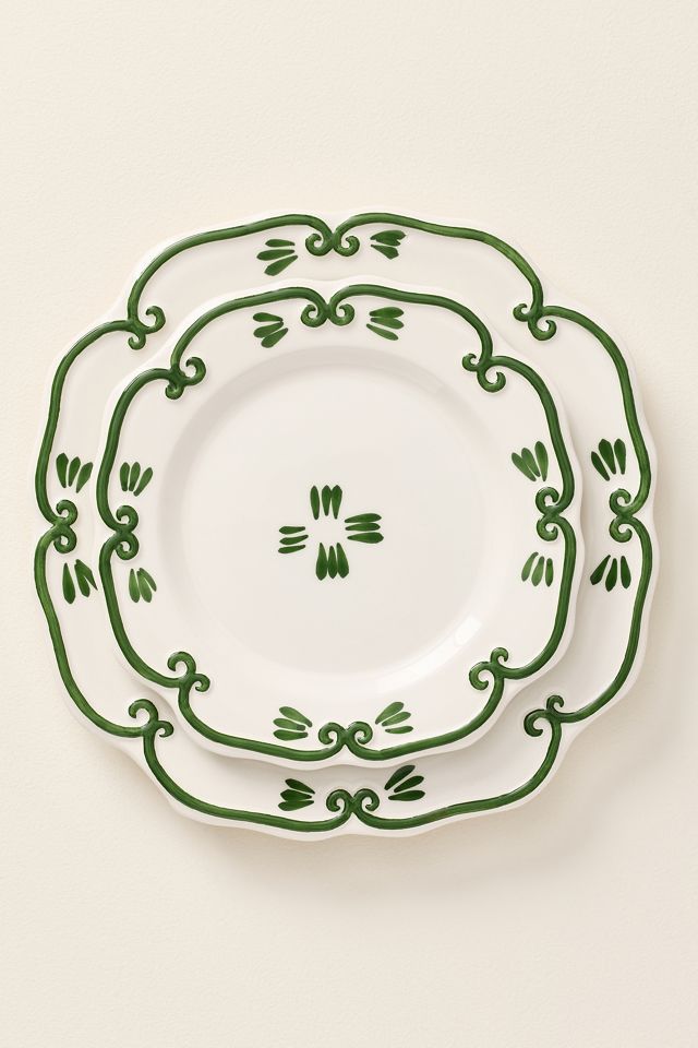 Vanessa Italian Earthenware Dinner Plate, Set of 4 #1
