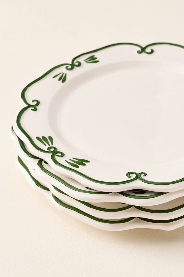 Vanessa Italian Earthenware Dinner Plate, Set of 4 #2