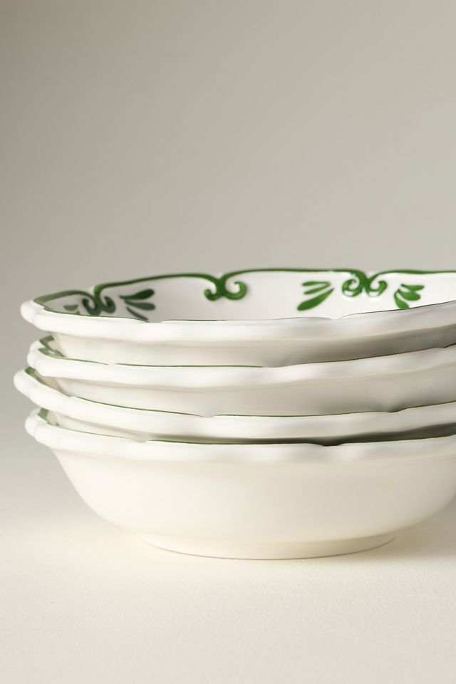 Vanessa Italian Earthenware Pasta Bowl, Set of 4 #2