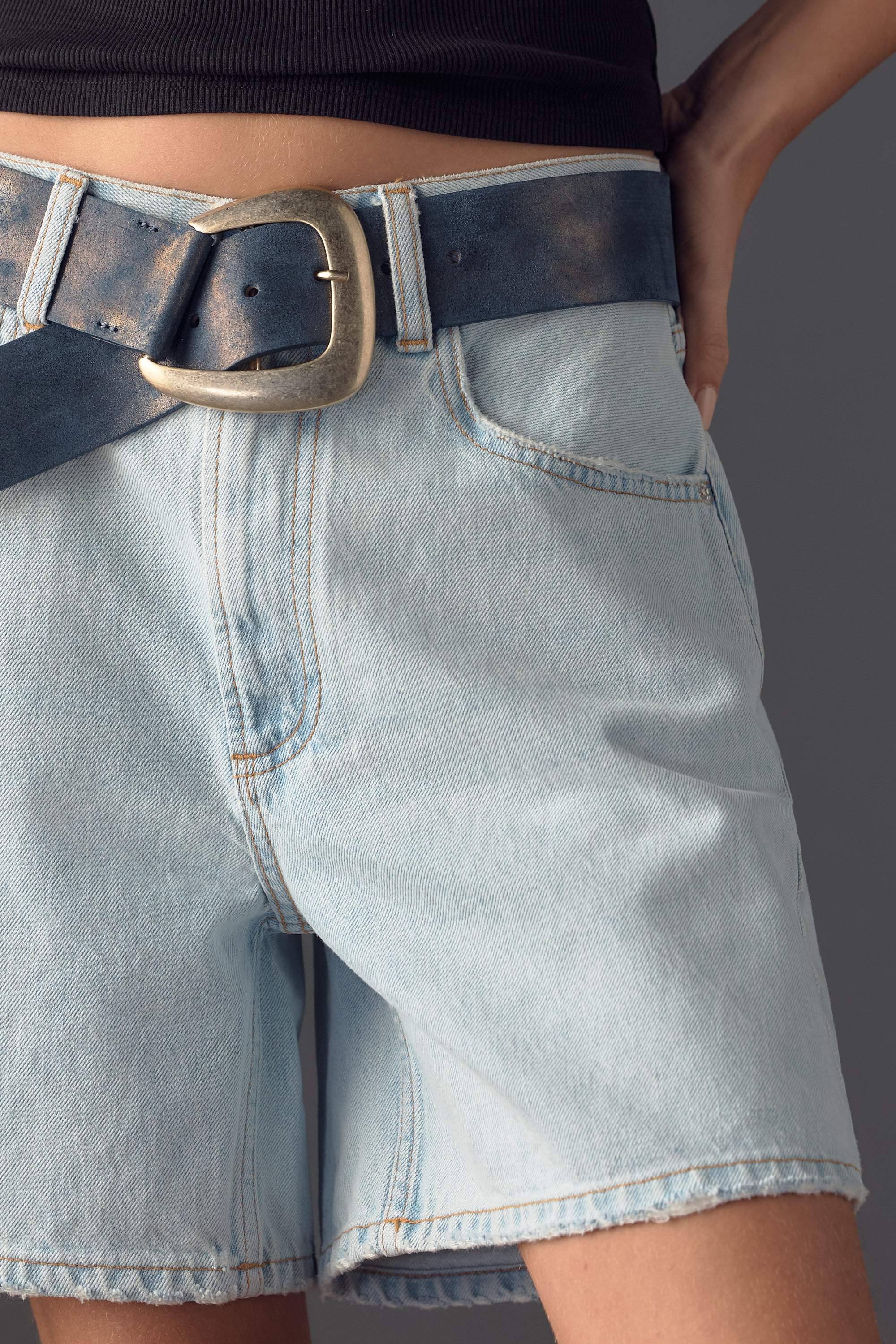 Low-Slung Italian Leather Belt - Image 1