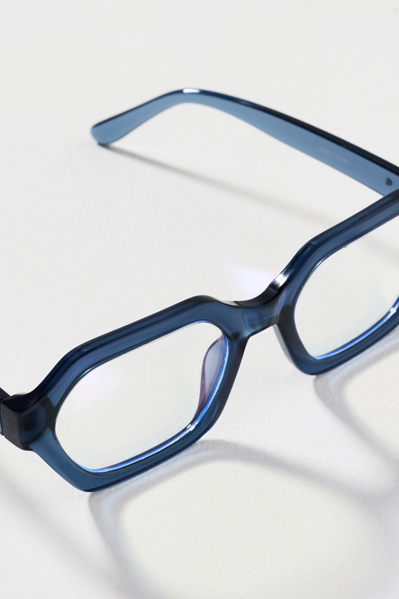 I-SEA Translucent Geometric Blue Light Glasses