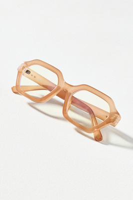 I-sea Translucent Geometric Blue Light Glasses In Sand