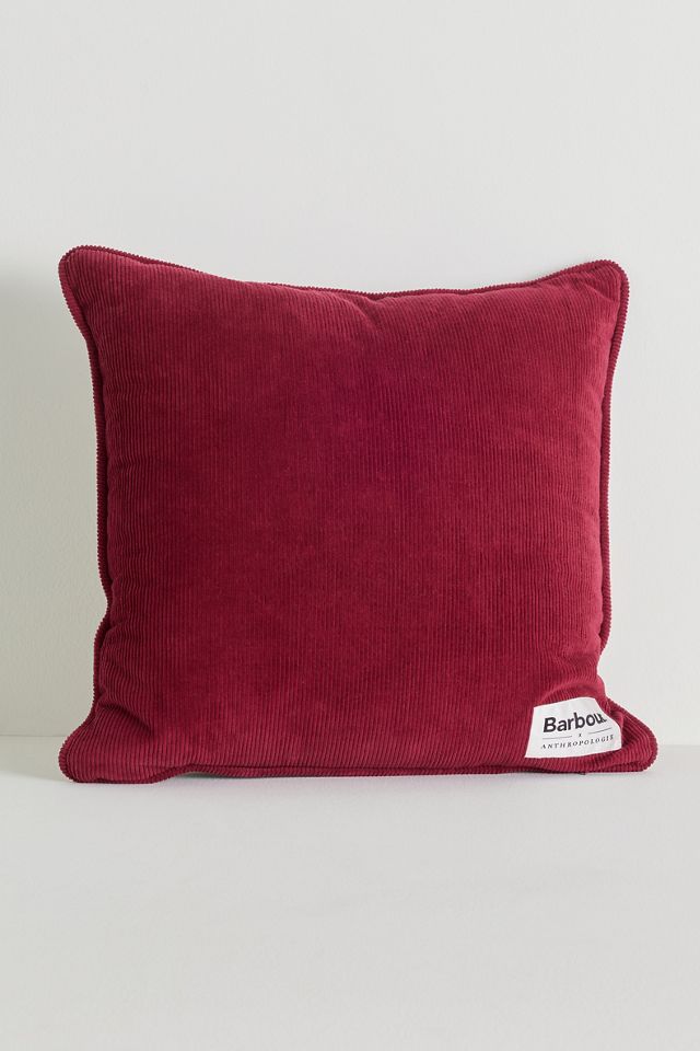 Barbour Embroidered Corduroy Tartan Dog Cushion #1