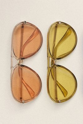 I-SEA Colored Translucent Aviator Sunglasses