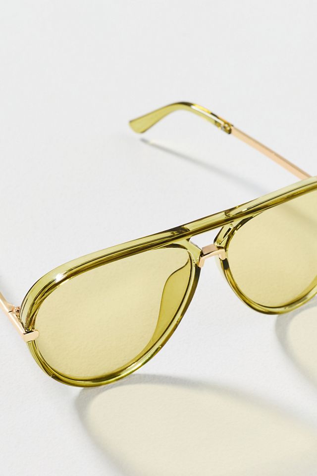 I-SEA Colored Translucent Aviator Sunglasses #3