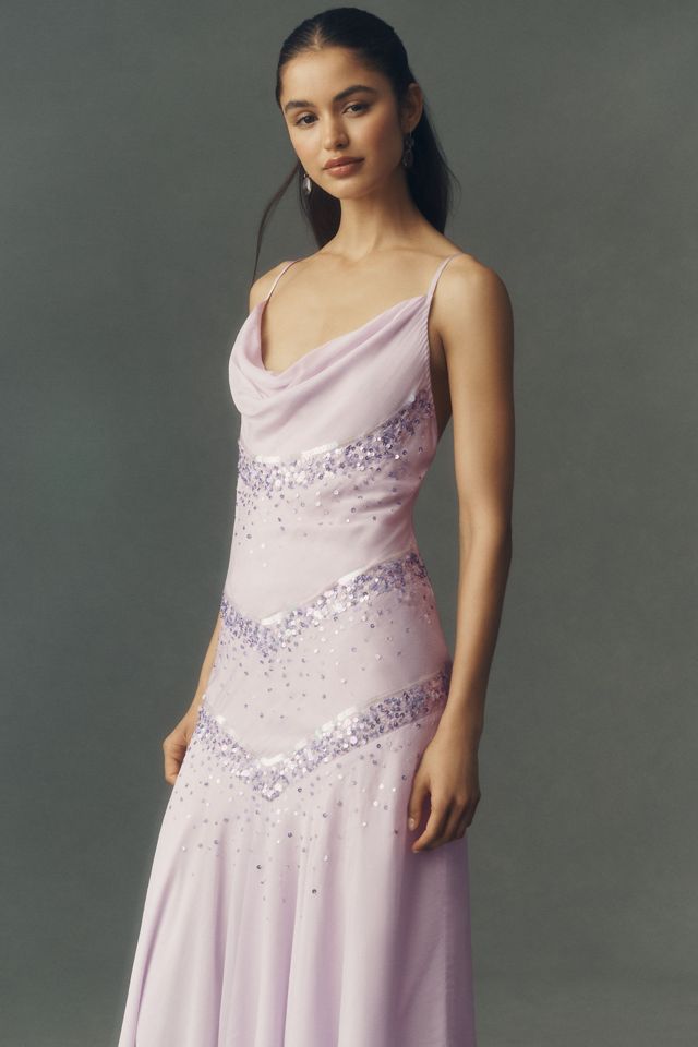 BHLDN Chiffon Sequin Midi Dress #2