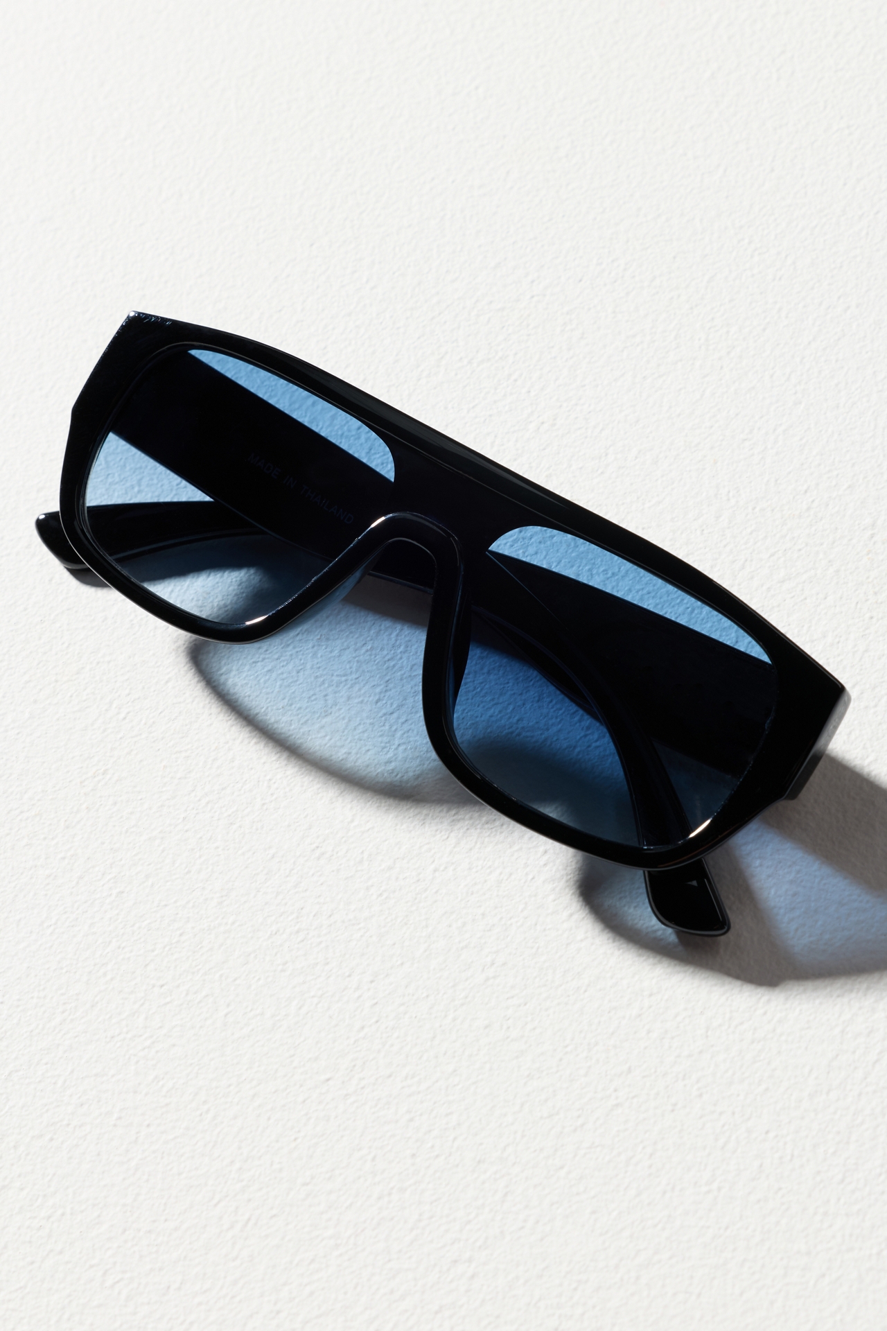 Flat Top Shield Aviator Sunglasses
