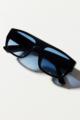 Flat Top Shield Aviator Sunglasses