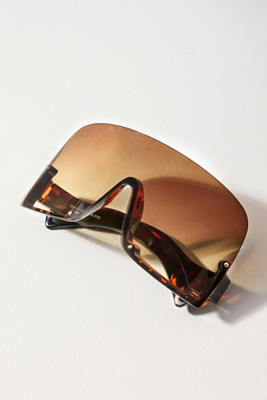 Oversized Wraparound Shield Sunglasses | Anthropologie display picture 1