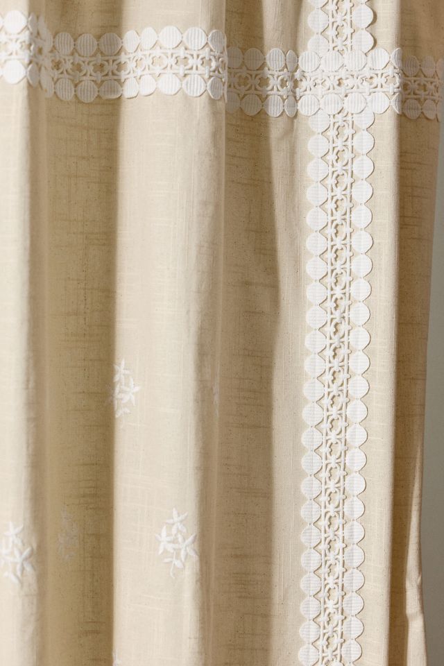 Heirloom Cotton Lace Shower Curtain #1