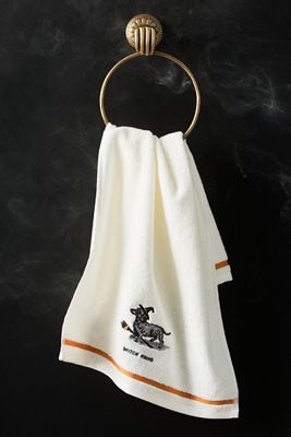 Molly Hatch Halloween Embroidered Hand Towel