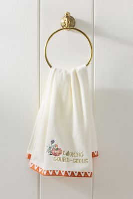Garden Cotton Embroidered Icon Hand Towels