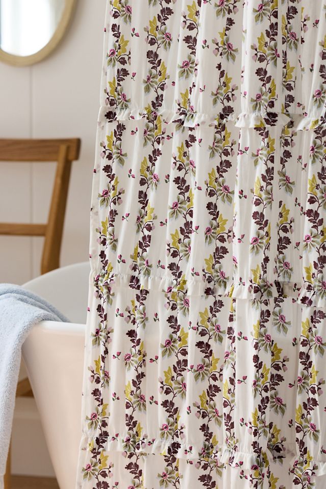 Bristol Cotton Floral Printed Shower Curtain #1