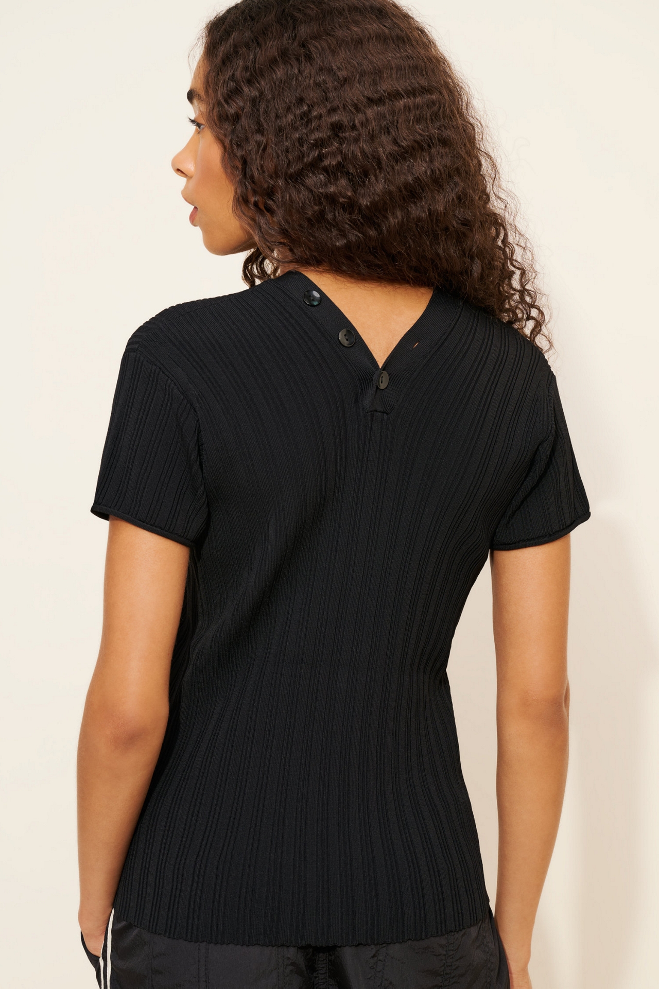 Modern Citizen Jeni Button V-Neck Sweater Top