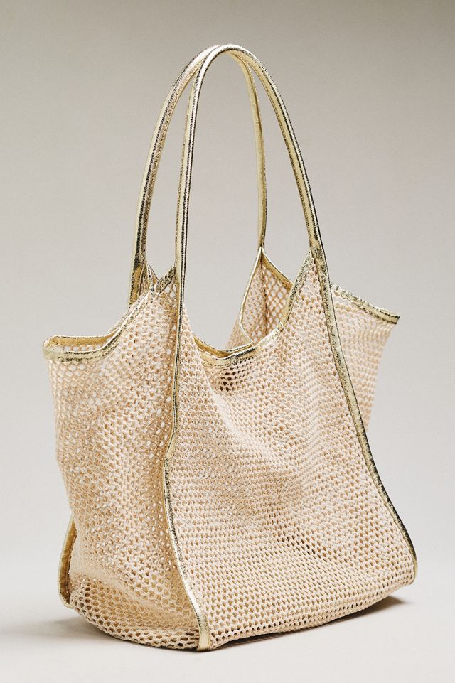 Shiraleah Sandra Metallic Mesh Tote Bag #1