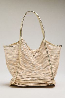Shiraleah Sandra Metallic Mesh Tote Bag